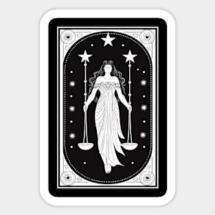 Themis Tarot Card Astrology Occult Mystical Sticker